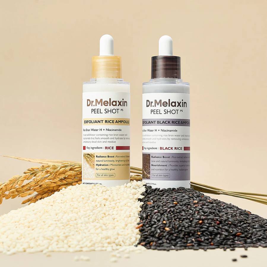 Peel Shot Glow Duo: White Rice Brightening & Black Rice Refining Ampoules (Buy 1 Get 1 Free) - skinfleur