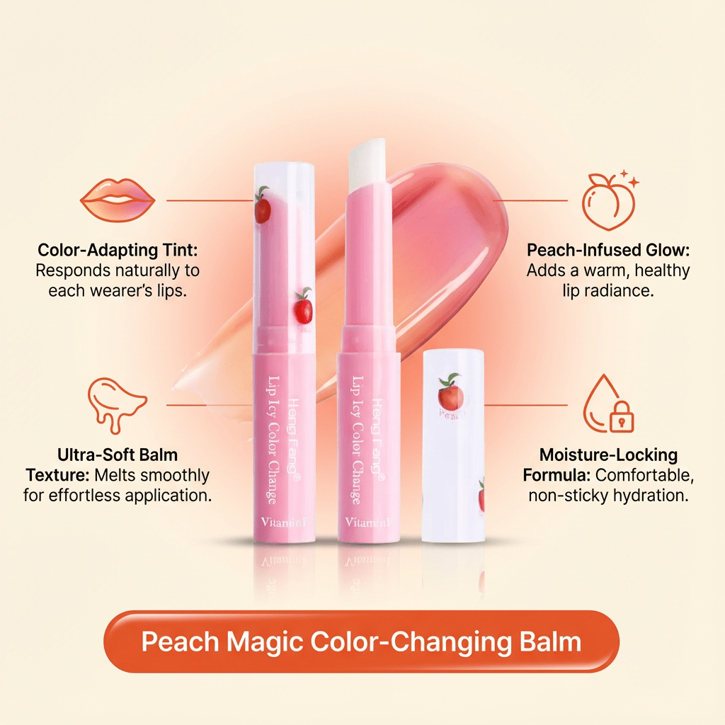 Peach Glow Color - Changing Lip Balm - skinfleur