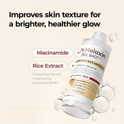 Peel Shot Glow Duo: White Rice Brightening & Black Rice Refining Ampoules (Buy 1 Get 1 Free) - skinfleur
