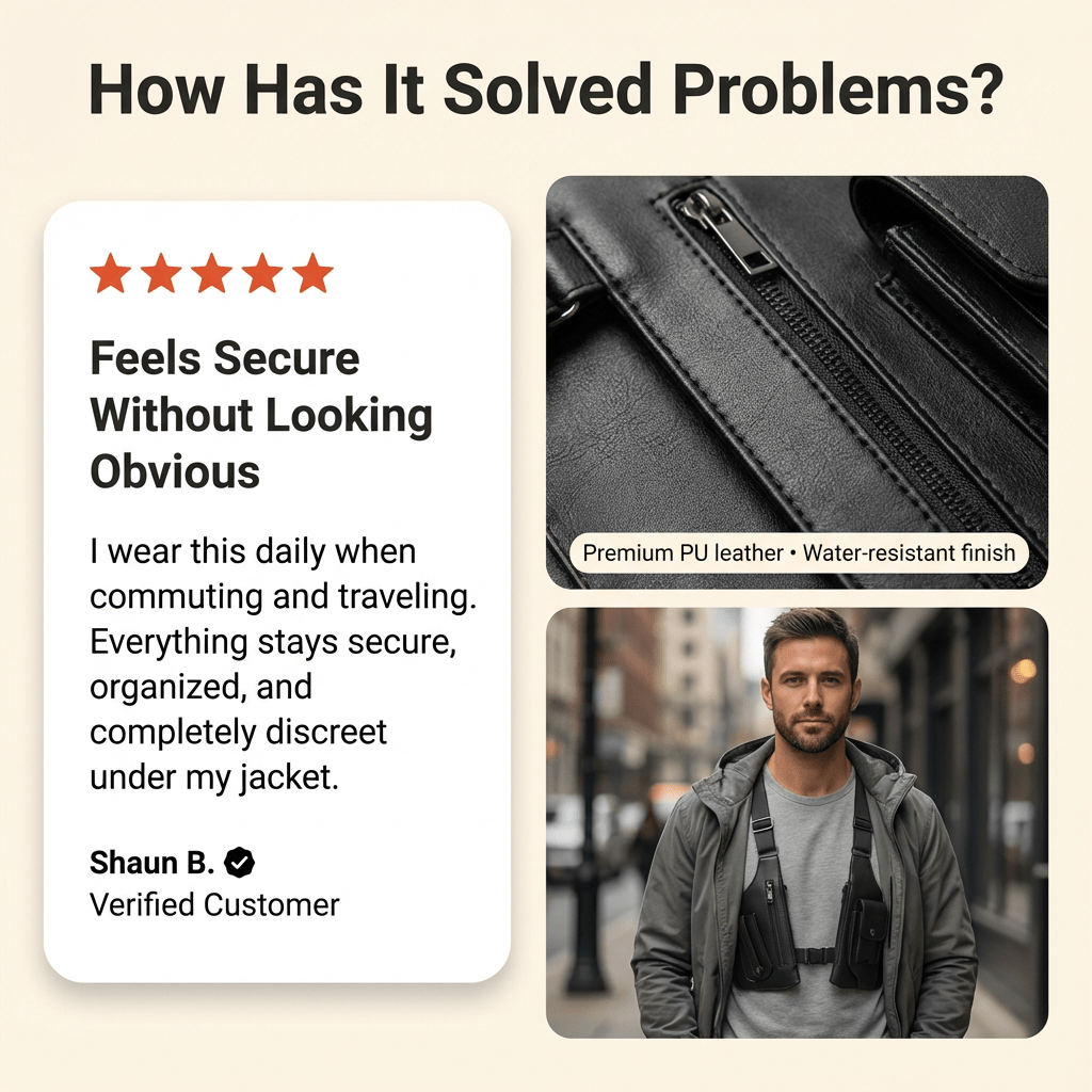 Premium Leather Shoulder Bag - skinfleur