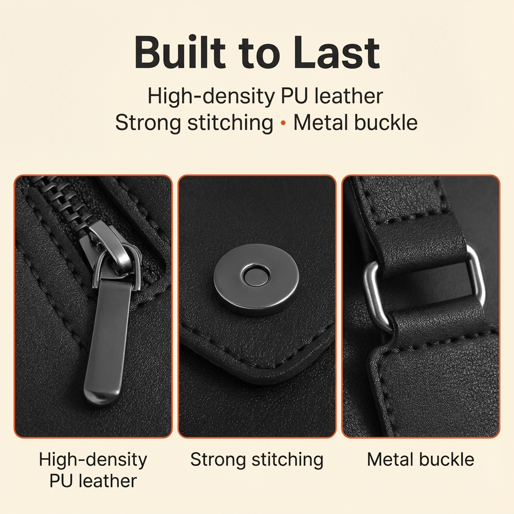 Premium Leather Shoulder Bag - skinfleur