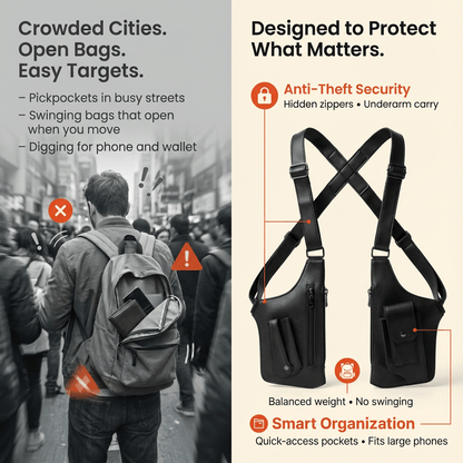 Premium Leather Shoulder Bag - skinfleur