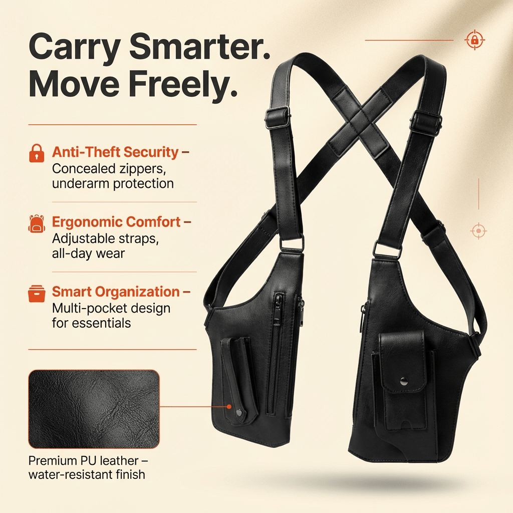 Premium Leather Shoulder Bag - skinfleur