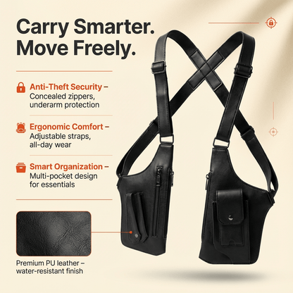 Premium Leather Shoulder Bag - skinfleur